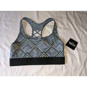 Victoria's‎ Secret Sports Bra The Player Blue Size Medium Racerback Criss Cross